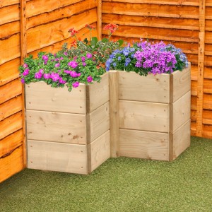 Corner Wooden Raised Bed